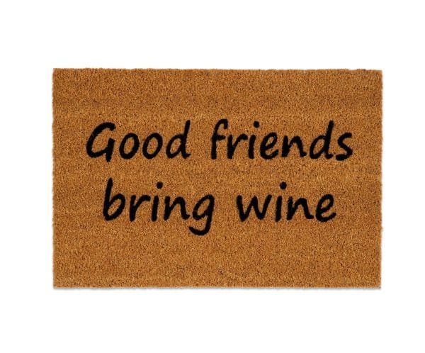 Andrea House - Χαλάκι Εισόδου Good Friends Bring Wine_1