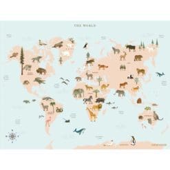 Vissevasse - Αφίσα 50x70cm World Animal Map_1