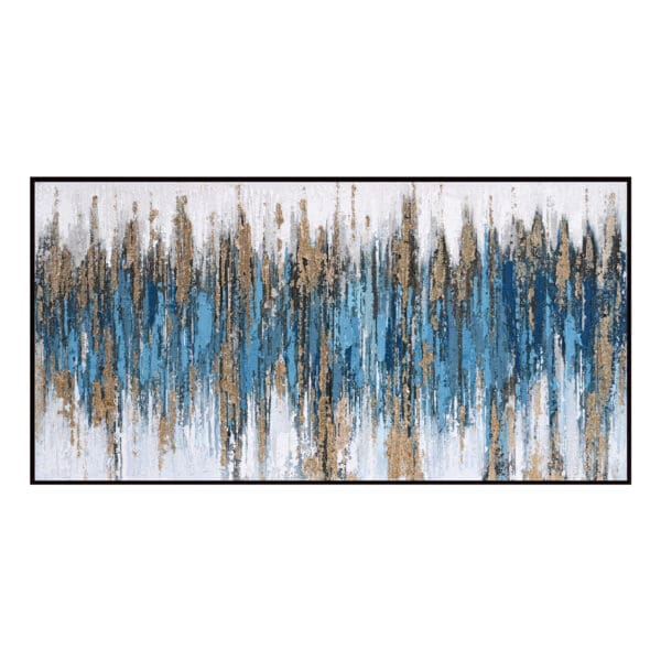 ΠΙΝΑΚΑΣ ΤΟΙΧΟΥ ABSTRACT (ΜΠΛΕ) HM4574.02 ΜΕ ΚΟΡΝΙΖΑ ΜΑΥΡΗ-ΚΑΜΒΑΣ 142x4.5x72Υεκ