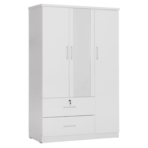 ΝΤΟΥΛΑΠΑ ΜΕ ΚΑΘΡΕΦΤΗ & ΣΥΡΤΑΡΙΑ JARRY HM2485.01 ΛΕΥΚΗ ΜΕΛΑΜΙΝΗ 119x48x183Υεκ