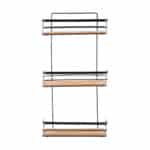 ESTIA ΕΤΑΖΕΡΑ BAMBOO ESSENTIALS ΜΕΤΑΛΛΙΚΗ ΙΣΙΑ 3 ΘΕΣΕΩΝ 25.5x10.5x49cm ΜΑΥΡΗ - Image 2