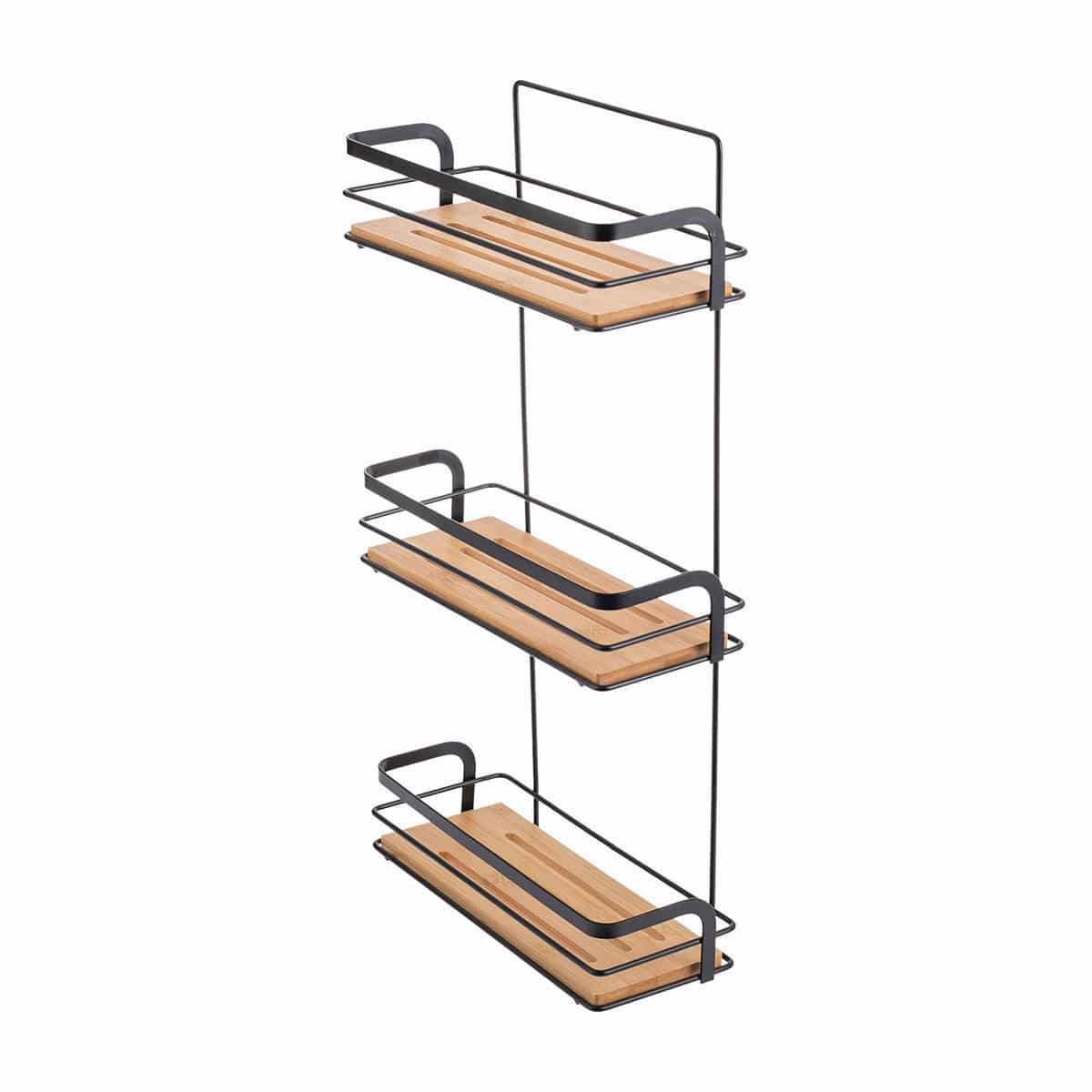 0002382_-bamboo-essentials-3-255x105x49cm- ESTIA ΕΤΑΖΕΡΑ BAMBOO ESSENTIALS ΜΕΤΑΛΛΙΚΗ ΙΣΙΑ 3 ΘΕΣΕΩΝ 25.5x10.5x49cm ΜΑΥΡΗ - Image 1