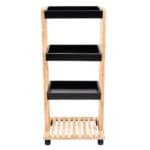 ESTIA ΤΡΟΛΕΪ ΑΠΟΘΗΚΕΥΣΗΣ BAMBOO ESSENTIALS 4 ΕΠΙΠΕΔΩΝ 40x30x88cm ΜΑΥΡΟ - Image 2