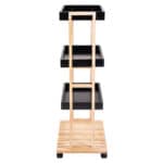ESTIA ΤΡΟΛΕΪ ΑΠΟΘΗΚΕΥΣΗΣ BAMBOO ESSENTIALS 4 ΕΠΙΠΕΔΩΝ 40x30x88cm ΜΑΥΡΟ - Image 3
