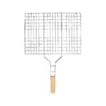 ESTIA ΣΧΑΡΑ ΨΗΣΙΜΑΤΟΣ BARBEQUE ΜΕΤΑΛΛΙΚΗ 49x30cm ΜΕ ΞΥΛΙΝΗ ΛΑΒΗ