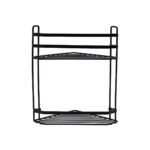 ESTIA ΕΤΑΖΕΡΑ ELEGANT ΜΕΤΑΛΛΙΚΗ ΓΩΝΙΑΚΗ 2 ΘΕΣΕΩΝ 32x28x18cm ΜΑΥΡΗ - Image 2