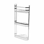 ESTIA ΕΤΑΖΕΡΑ ELEGANT ΜΕΤΑΛΛΙΚΗ ΓΩΝΙΑΚΗ 3 ΘΕΣΕΩΝ 54x28x18cm ΧΡΩΜΙΟΥ