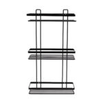 ESTIA ΕΤΑΖΕΡΑ ELEGANT ΜΕΤΑΛΛΙΚΗ ΙΣΙΑ 3 ΘΕΣΕΩΝ 46x25x12.5cm ΜΑΥΡΗ - Image 2
