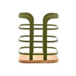 ESTIA ΘΗΚΗ ΓΙΑ ΚΟΥΤΑΛΕΣ BAMBOO ESSENTIALS ΜΕΤΑΛΛΙΚΗ 12x12x14.5cm ΛΑΔΙ - Image 2