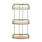 ESTIA ΕΤΑΖΕΡΑOLIVE SERIES ΜΕΤΑΛΛΙΚΗ ΓΩΝΙΑΚΗ 3 ΘΕΣΕΩΝ 49x19.5x19.5cm ΛΑΔΙ - Image 2