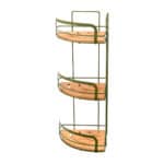 ESTIA ΕΤΑΖΕΡΑOLIVE SERIES  ΜΕΤΑΛΛΙΚΗ ΓΩΝΙΑΚΗ 3 ΘΕΣΕΩΝ 49x19.5x19.5cm ΛΑΔΙ