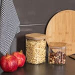 ESTIA ΔΟΧΕΙΟ ΑΠΟΘΗΚΕΥΣΗΣ BAMBOO ESSENTIALS 550ml ΓΥΑΛΙΝΟ ΜΕ ΚΑΠΆΚΙ - Image 5