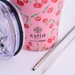 ESTIA ΘΕΡΜΟΣ COFFEE MUG SAVE THE AEGEAN 350ml CHERRY ROSE - Image 3