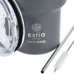 ESTIA ΘΕΡΜΟΣ MUG LITE SAVE THE AEGEAN 400ml FJORD GREY - Image 4