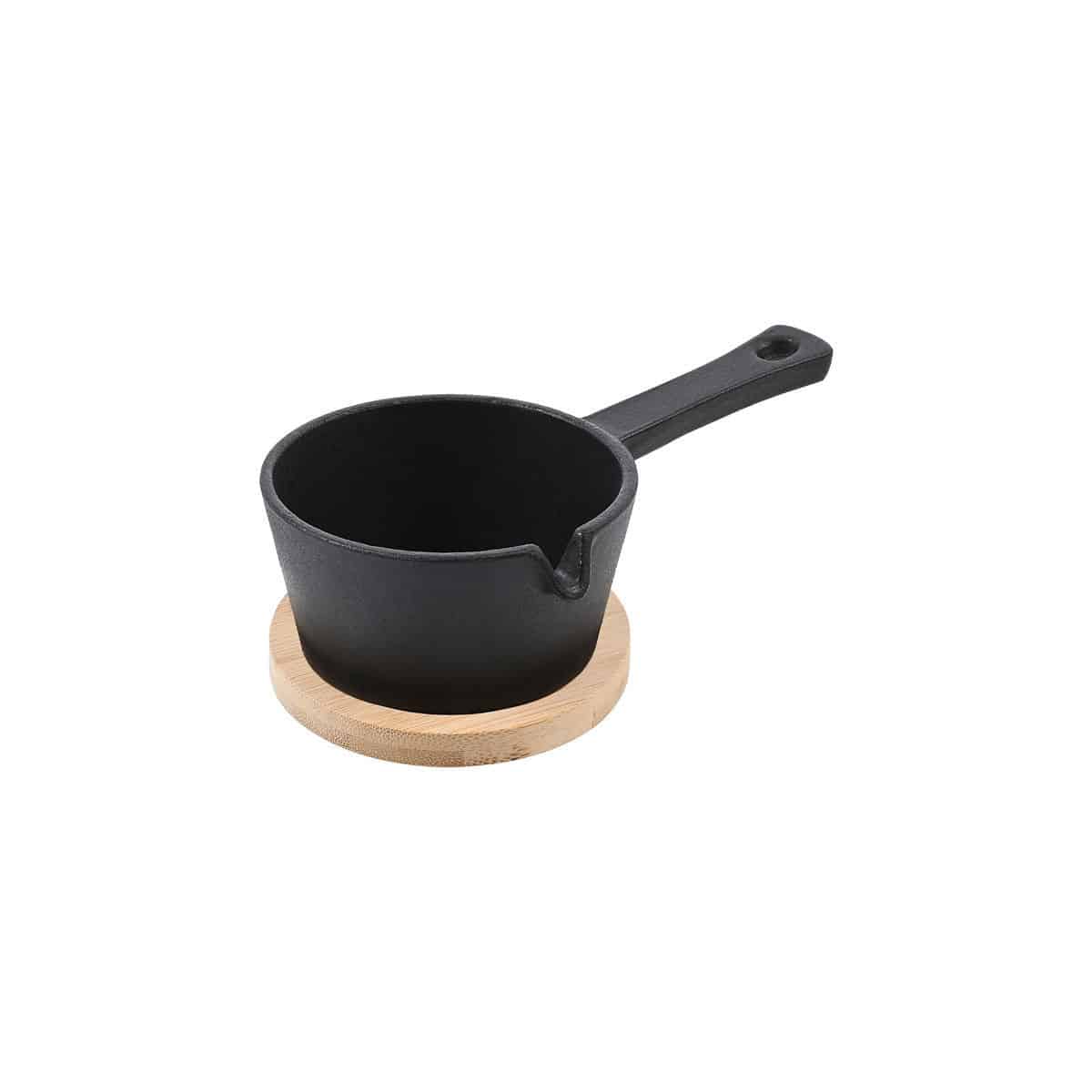 0007754_-iron-95cm-bamboo ESTIA ΤΗΓΑΝΙ ΣΕΡΒΙΡΙΣΜΑΤΟΣ IRON ΜΑΝΤΕΜΕΝΙΟ ΒΑΘΥ 9.5cm ΜΕ ΒΑΣΗ BAMBOO - Image 1