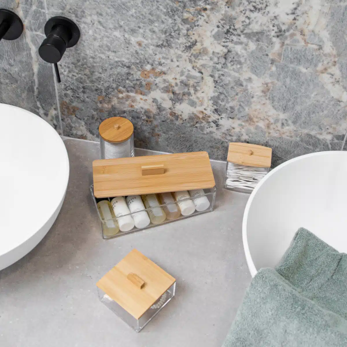 ESTIA ΚΟΥΤΙ ΑΠΟΘΗΚΕΥΣΗΣ & ΟΡΓΑΝΩΣΗΣ BAMBOO ESSENTIALS ΤΕΤΡΑΓΩΝΟ  9x9x6cm ΜΕ ΚΑΠΑΚΙ - Image 5