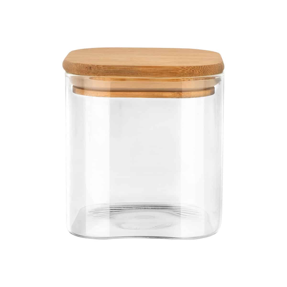 0009844_-bamboo-essentials-550ml- ESTIA ΔΟΧΕΙΟ ΑΠΟΘΗΚΕΥΣΗΣ BAMBOO ESSENTIALS 550ml ΓΥΑΛΙΝΟ ΜΕ ΚΑΠΆΚΙ - Image 1