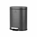 ESTIA ΧΑΡΤΟΔΟΧΕΙΟ ΜΠΑΝΙΟΥ OVOID SOFT CLOSE 6lt ΓΚΡΙ - Image 2