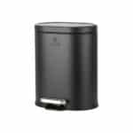 ESTIA ΧΑΡΤΟΔΟΧΕΙΟ ΜΠΑΝΙΟΥ OVOID SOFT CLOSE 6lt ΜΑΥΡΟ - Image 2