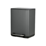 ESTIA ΧΑΡΤΟΔΟΧΕΙΟ ΜΠΑΝΙΟΥ CUBIC SOFT CLOSE 6lt ΓΚΡΙ - Image 2