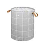 ESTIA ΚΑΛΑΘΙ ΑΠΛΥΤΩΝ CHECKERED 60lt ΠΤΥΣΣΟΜΕΝΟ ΜΕ ΧΕΡΟΥΛΙΑ 40x40x50cm - Image 2