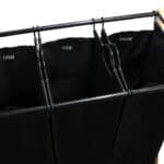 ESTIA ΚΑΛΑΘΙ ΑΠΛΥΤΩΝ BAMBOO ESSENTIALS 102lt 3 ΘΕΣΕΩΝ 68x40x76cm ΜΑΥΡΟ - Image 3