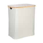 ESTIA ΚΑΛΑΘΙ ΑΠΛΥΤΩΝ BAMBOO ESSENTIALS 144lt ΜΕ ΚΑΠΑΚΙ ΚΑΙ 2 MESH BAGS 56x37x68cm ΓΚΡΙ - Image 2
