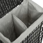 ESTIA ΚΑΛΑΘΙ ΑΠΛΥΤΩΝ NEST 37x22x55cm 2 ΘΕΣΕΩΝ ΜΑΥΡΟ - Image 4