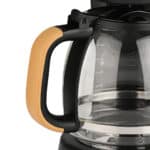 ESTIA ΚΑΦΕΤΙΕΡΑ ΦΙΛΤΡΟΥ OAK ΠΛΑΣΤΙΚΗ 1000w ΜΕ ΓΥΑΛΙΝΗ ΚΑΝΑΤΑ 1.25lt ΜΑΥΡΗ - Image 4