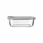 ESTIA ΦΑΓΗΤΟΔΟΧΕΙΟ COLORSEAL ΓΥΑΛΙΝΟ 370ml 16.3x12.3x6.2cm ΜΕ ΚΑΠΑΚΙ ΣΙΛΙΚΟΝΗΣ ΓΚΡΙ