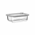 ESTIA ΦΑΓΗΤΟΔΟΧΕΙΟ COLORSEAL ΓΥΑΛΙΝΟ 370ml 16.3x12.3x6.2cm ΜΕ ΚΑΠΑΚΙ ΣΙΛΙΚΟΝΗΣ ΓΚΡΙ - Image 2