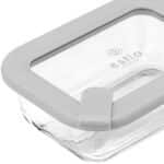 ESTIA ΦΑΓΗΤΟΔΟΧΕΙΟ COLORSEAL ΓΥΑΛΙΝΟ 370ml 16.3x12.3x6.2cm ΜΕ ΚΑΠΑΚΙ ΣΙΛΙΚΟΝΗΣ ΓΚΡΙ - Image 3