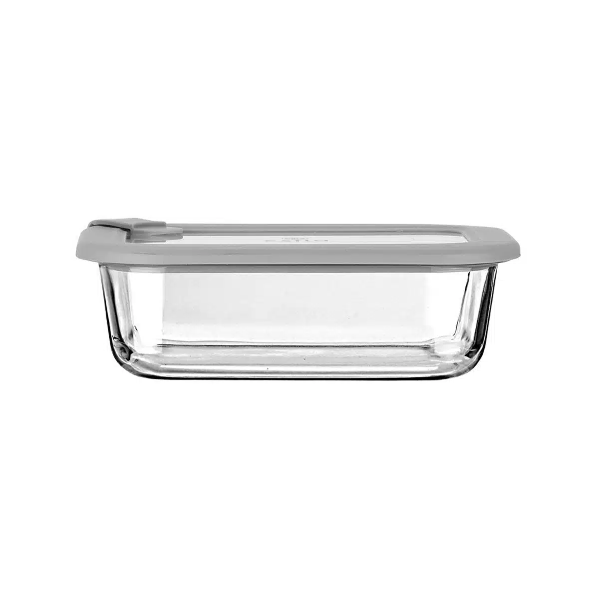 ESTIA ΦΑΓΗΤΟΔΟΧΕΙΟ COLORSEAL ΓΥΑΛΙΝΟ 640ml 18.9x14.5x6.7 ΜΕ ΚΑΠΑΚΙ ΣΙΛΙΚΟΝΗΣ ΓΚΡΙ - Image 1