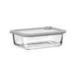 ESTIA ΦΑΓΗΤΟΔΟΧΕΙΟ COLORSEAL ΓΥΑΛΙΝΟ 640ml 18.9x14.5x6.7 ΜΕ ΚΑΠΑΚΙ ΣΙΛΙΚΟΝΗΣ ΓΚΡΙ - Image 2