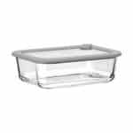ESTIA ΦΑΓΗΤΟΔΟΧΕΙΟ COLORSEAL ΓΥΑΛΙΝΟ 1050ml 21.6x16.5x7.4cm ΜΕ ΚΑΠΑΚΙ ΣΙΛΙΚΟΝΗΣ ΓΚΡΙ - Image 2
