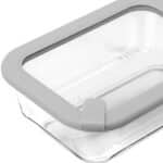ESTIA ΦΑΓΗΤΟΔΟΧΕΙΟ COLORSEAL ΓΥΑΛΙΝΟ 1050ml 21.6x16.5x7.4cm ΜΕ ΚΑΠΑΚΙ ΣΙΛΙΚΟΝΗΣ ΓΚΡΙ - Image 3