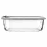 ESTIA ΦΑΓΗΤΟΔΟΧΕΙΟ COLORSEAL ΓΥΑΛΙΝΟ 1520ml 23.5x17.8x7.6cm ΜΕ ΚΑΠΑΚΙ ΣΙΛΙΚΟΝΗΣ ΓΚΡΙ