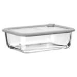 ESTIA ΦΑΓΗΤΟΔΟΧΕΙΟ COLORSEAL ΓΥΑΛΙΝΟ 1520ml 23.5x17.8x7.6cm ΜΕ ΚΑΠΑΚΙ ΣΙΛΙΚΟΝΗΣ ΓΚΡΙ - Image 2