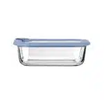 ESTIA ΦΑΓΗΤΟΔΟΧΕΙΟ COLORSEAL ΓΥΑΛΙΝΟ 640ml 18.9x14.5x6.7 ΜΕ ΚΑΠΑΚΙ ΣΙΛΙΚΟΝΗΣ ΜΠΛΕ
