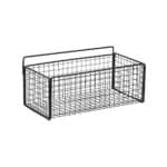 ESTIA ΚΑΛΑΘΙ ΟΡΓΑΝΩΣΗΣ CAGE ΚΡΕΜΑΣΤΟ ΜΕΤΑΛΛΙΚΟ 36x15x13cm ΜΑΥΡΟ