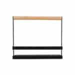 ESTIA ΘΗΚΗ ΟΡΓΑΝΩΣΗΣ BAMBOO ESSENTIALS ΜΕ ΧΕΡΟΥΛΙ 24x10.5x21.3cm ΜΕΤΑΛΛΙΚΗ ΜΑΥΡΗ - Image 2