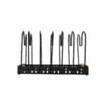 ESTIA ΘΗΚΗ ΜΕ ΔΙΑΧΩΡΙΣΤΙΚΑ BAMBOO ESSENTIALS ΜΕΤΑΛΛΙΚΗ ΜΕ ΧΕΡΟΥΛΙ 30.5x17.7x19cm ΜΑΥΡΗ - Image 2