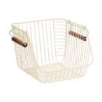 ESTIA ΚΑΛΑΘΙ ΟΡΓΑΝΩΣΗΣ ALLURE ΜΕΤΑΛΛΙΚΟ 26.5x29.5x21.5cm ΣΤΟΙΒΑΖΟΜΕΝΟ IVORY