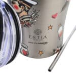 ESTIA ΘΕΡΜΟΣ COFFEE MUG SAVE THE AEGEAN 350ml OLD SCHOOL INK - Image 2