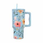 ESTIA ΘΕΡΜΟΣ STRAW TUMBLER XL SAVE THE AEGEAN 900ml SKY GARDEN