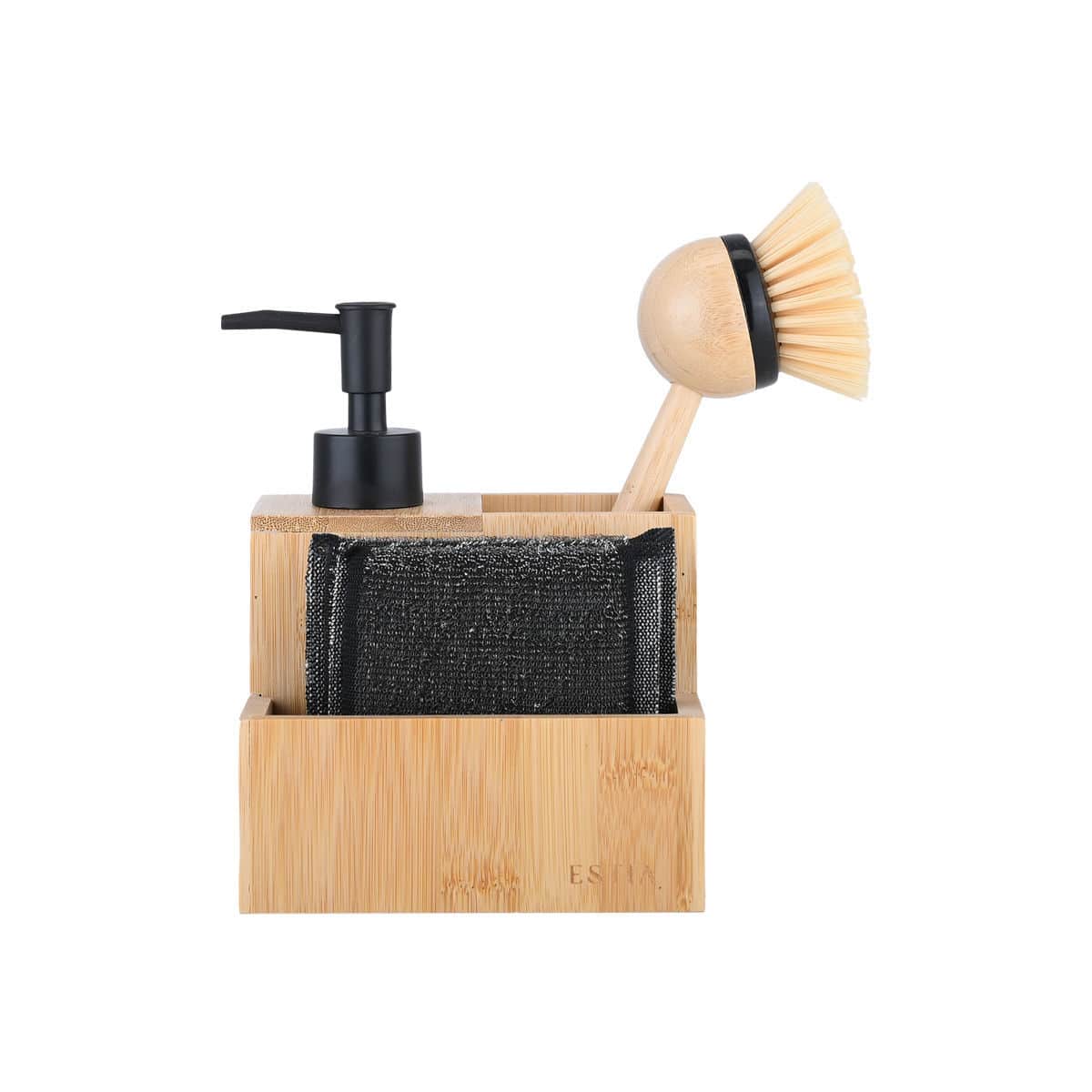 0014514_-bamboo-essentials- ESTIA ΔΟΧΕΙΟ ΥΓΡΟΥ ΠΙΑΤΩΝ BAMBOO ESSENTIALS ΜΕ ΣΦΟΥΓΓΑΡΙΑ ΚΑΙ ΒΟΥΡΤΣΑ - Image 1