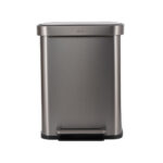 ESTIA ΚΑΔΟΣ ΑΠΟΡΡΙΜΑΤΩΝ FLATOP SOFT CLOSE 50lt ΜΑΤ ΙΝΟΞ