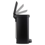 ESTIA ΚΑΔΟΣ ΑΠΟΡΡΙΜΑΤΩΝ FLATOP SOFT CLOSE 50lt ΜΑΤ ΜΑΥΡΟΣ - Image 3
