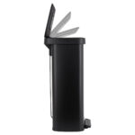 ESTIA ΚΑΔΟΣ ΑΠΟΡΡΙΜΑΤΩΝ FLATOP SOFT CLOSE 70lt ΜΑΤ ΜΑΥΡΟΣ - Image 3
