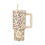 ESTIA ΘΕΡΜΟΣ STRAW TUMBLER XL SAVE THE AEGEAN 900ml BLOOM BEIGE